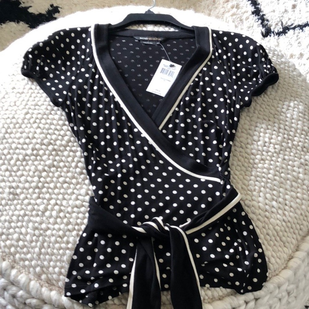 NEW BCBG Polka Dot Top - Size XS (NWT)